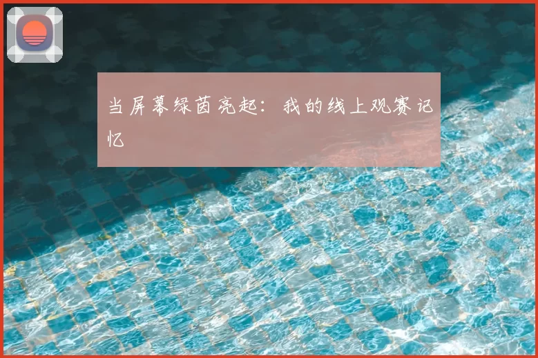 当屏幕绿茵亮起:我的线上观赛记忆